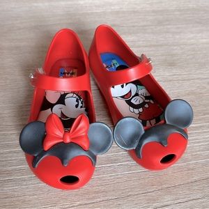 Mini Melissa Disney Minnie and Mickey Mouse shoes. Size 9